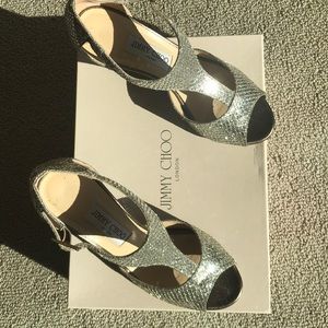 Jimmy Choo Token Wedge Heels